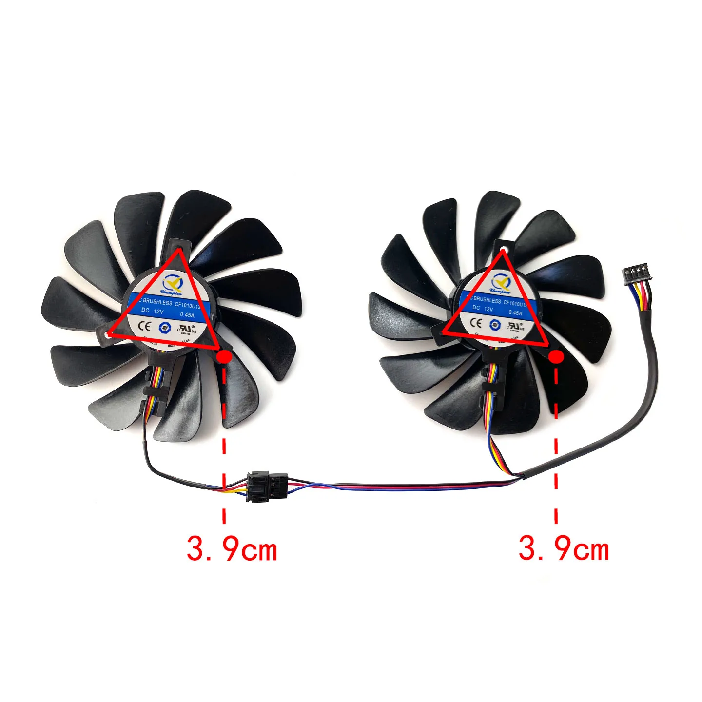CF1010U12S Wentylator Zamienny do Karty Graficznej ASROCK RX5700 5700XT Challenger