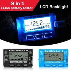 CellMeter-8 LCD Digital Battery Capacity Checker RC 1-8S battery capacity voltage test meter LiPo li-lon NiMH meter