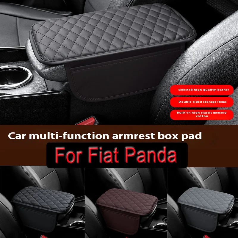 Car Interior Accessories Armrest Box Height Increase Pad Storage Bag Center Console Cover For Fiat 500 Panda Punto