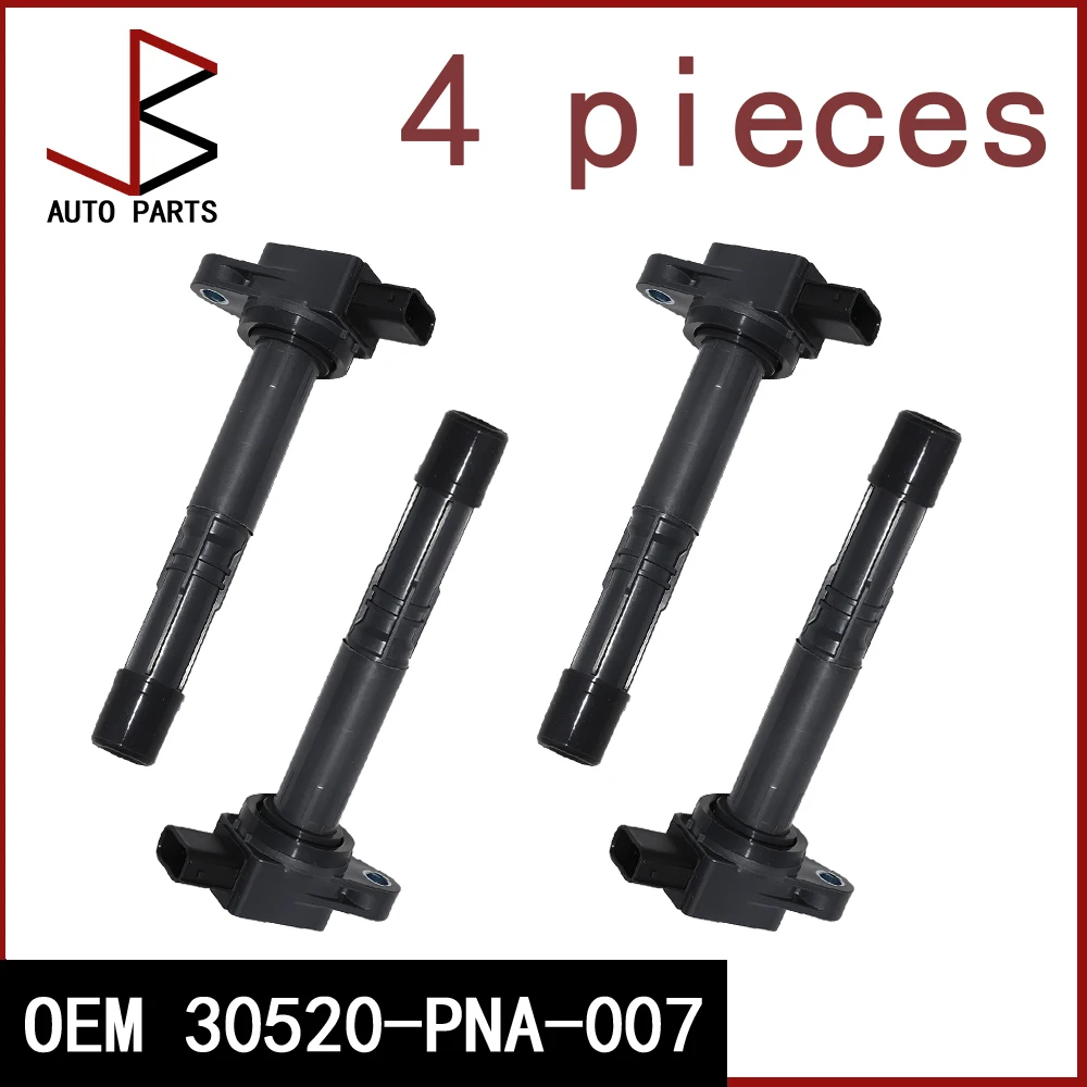 

4PCS 30520-PNA-007 30520PNA007 Ignition Coil For Honda Accord VII 2.0 2.4 2003-08 Civic CRV S2000 Element 30520PRAA01 099700115