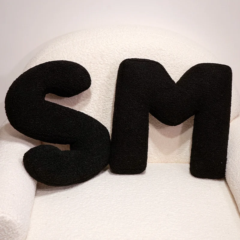 40cm inglês carta lance travesseiro coisas alfabeto almofada de pelúcia sala estar sofá decoração para casa combinação criativa travesseiro