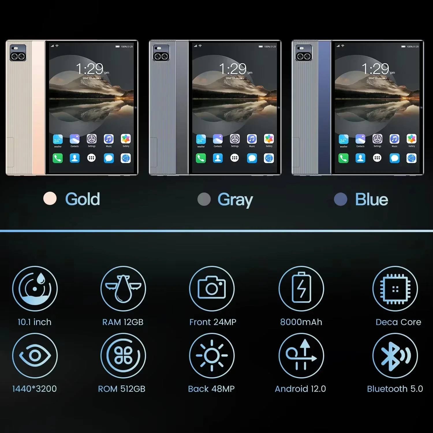 Tablet Versi Xioami Asli 2025 Pad 5 Pro Android 13 PC 16GB 1TB Tablet Layar 10.1 Inci HD 4K 5G WiFi Dual SIM MI Tab PC