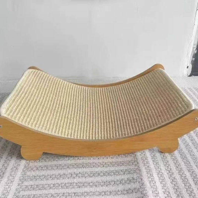 Multifunctional Wooden Cat Scratching Pad - Detachable Wear-Resistant, Serves as Cat Sleeping Bed & Kitten Grinding Toy