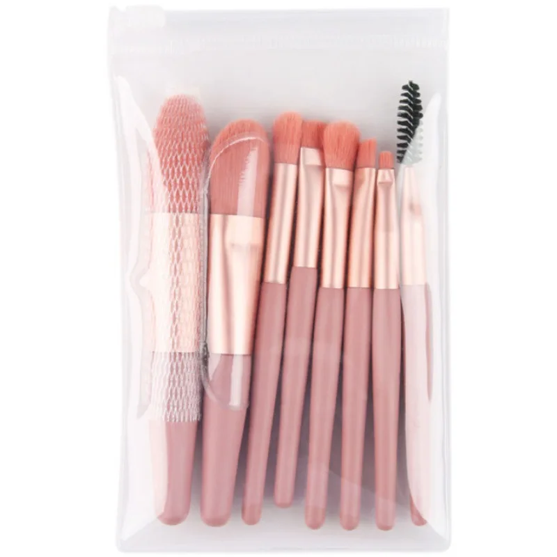 8 Pcs Mini Makeup Brush Set Concealer Brushs Loose Powder Brush Eye Shadow Highlighter Foundation Brush Soft Beauty Tools