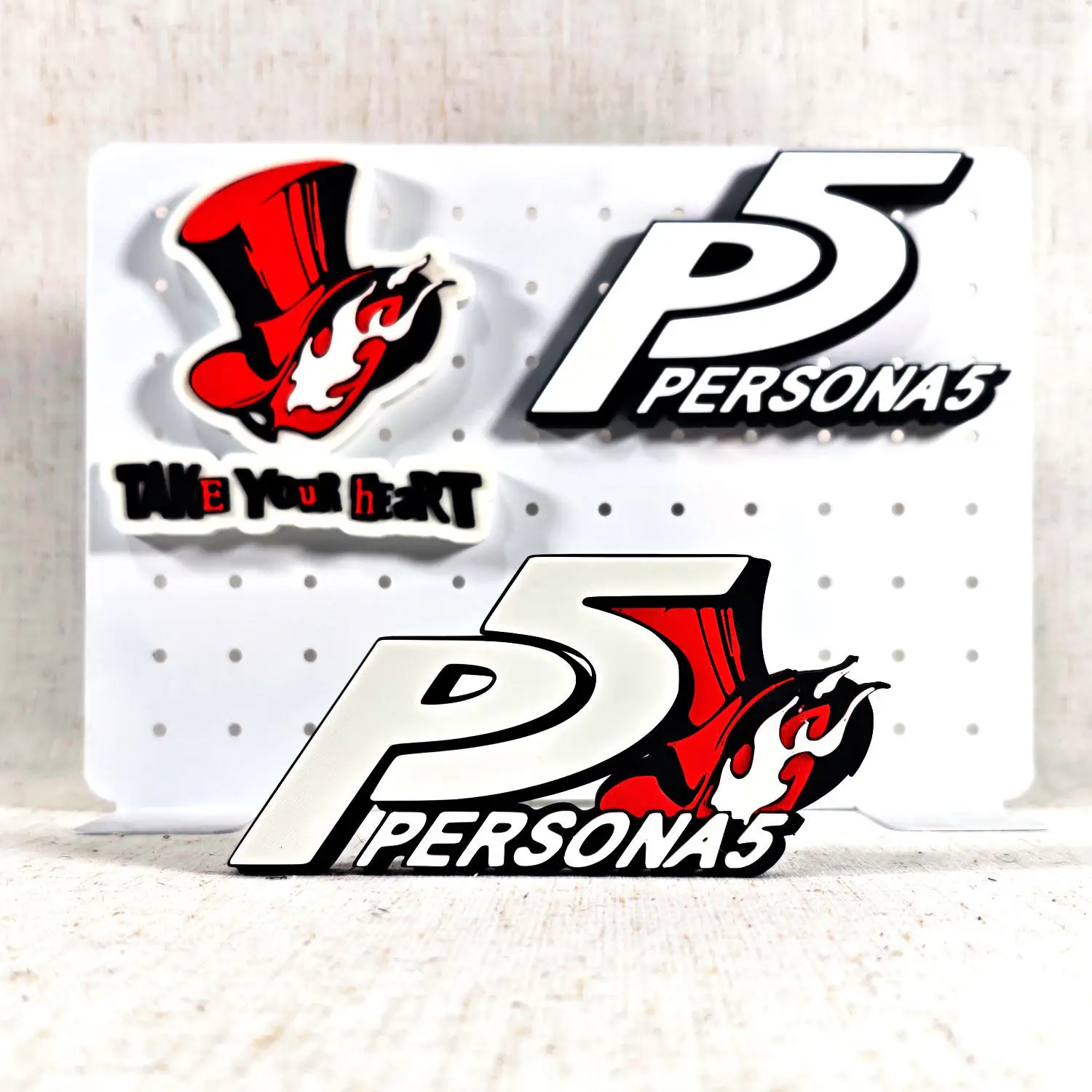 Persona 5 Logo Fridge Magnet Acrylic Stand Figure Model Desktop Decoration Collectible For Game Fans
