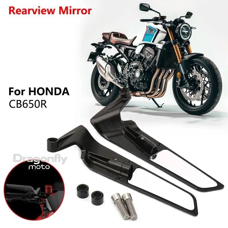 

For Honda CB650R CB650 R Motorcycle Wing Mirrors Rearview Rotating NEW Rearview Side Mirror