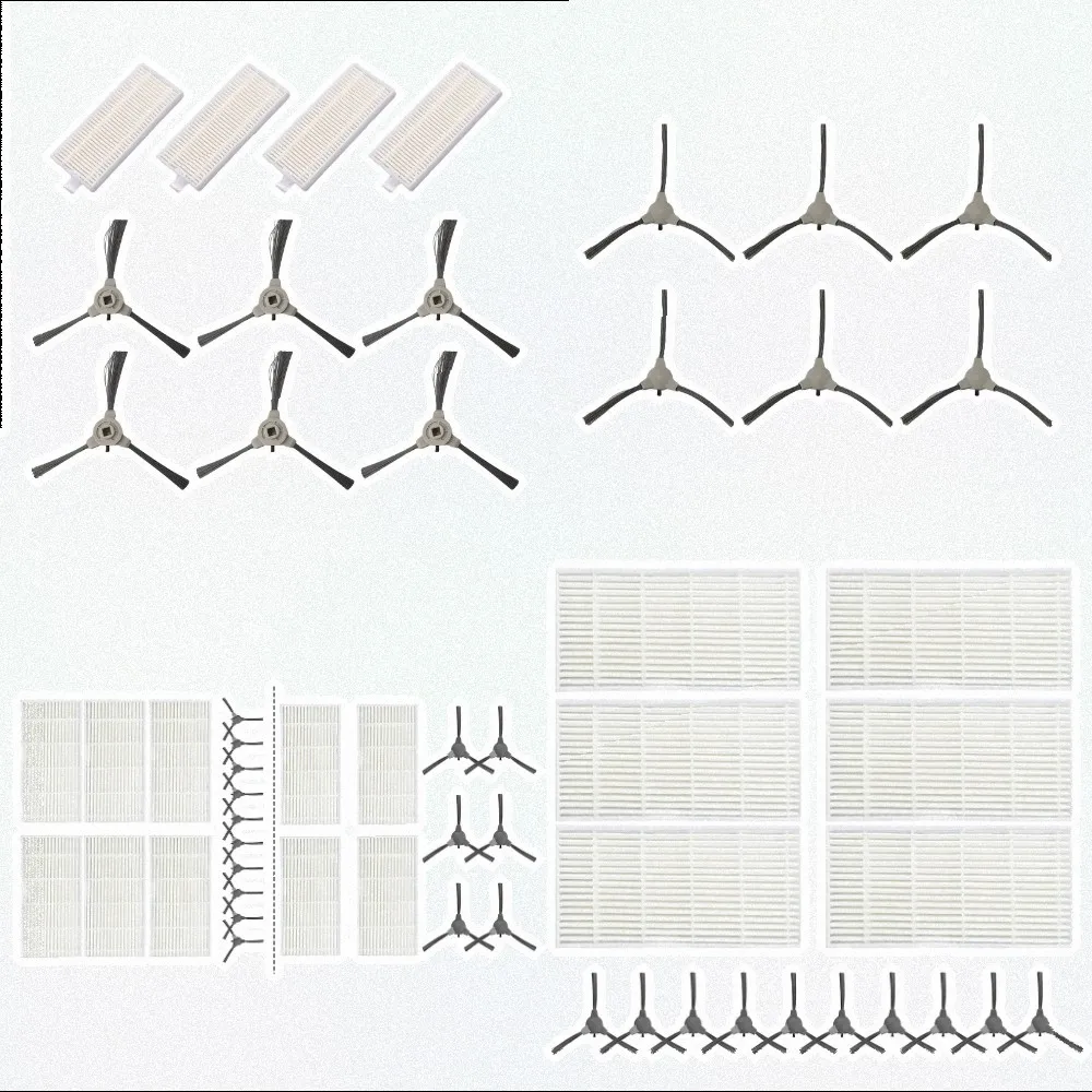 Replacement Side Brush Filter Set For ROPVACNIC A1 Robot Vacuum Cleaner Accessories Dust Cleaning Parts