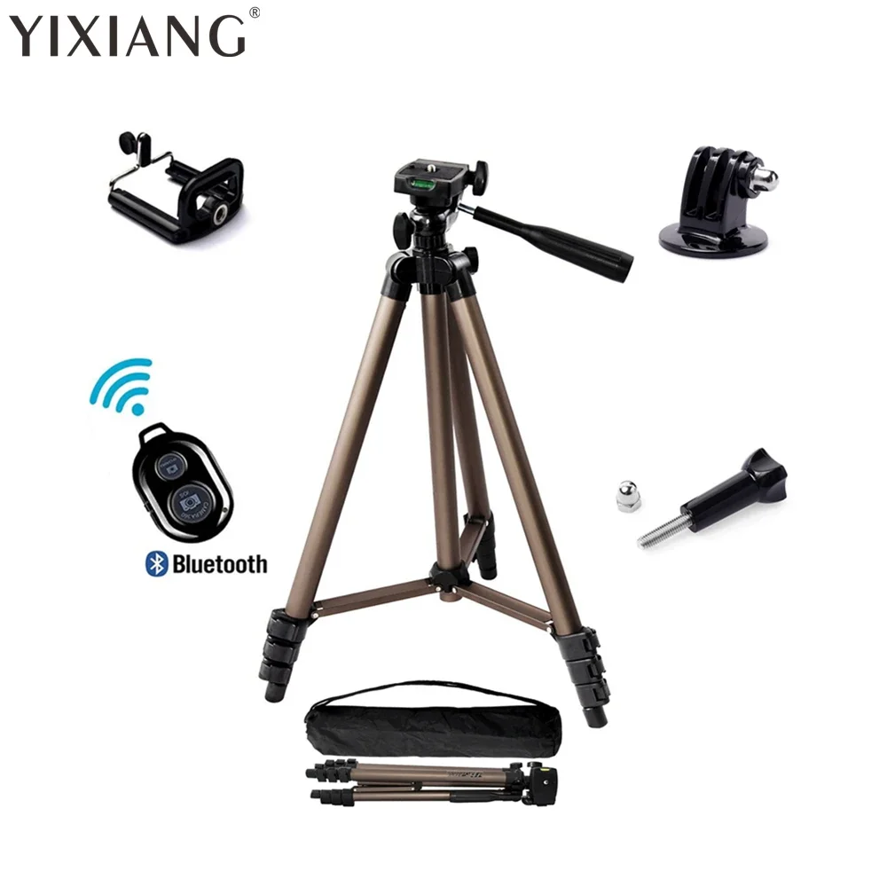 Protable Camera Tripod Aluminum alloy with Quick release plate Rocker Arm for Canon Nikon Sony DSLR Camera DV Camcorder