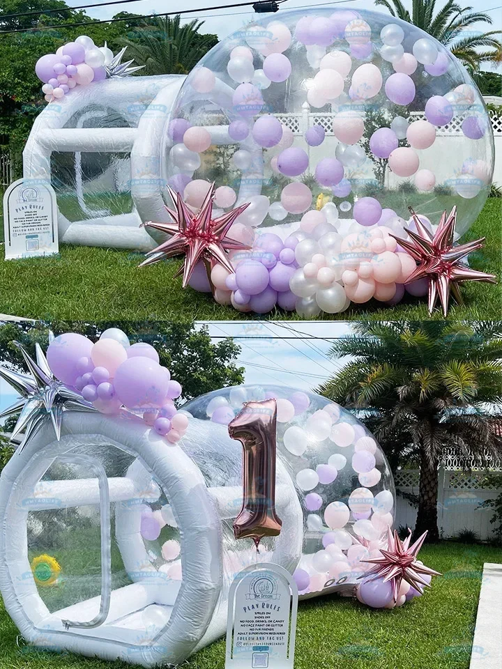

Cross-bInflatable Blow Bubble Camping House Dome Tent PVC Globe Transparent Balloon House Toy Outdoor Camping Children's Wedding