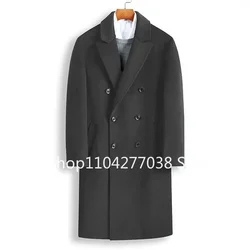 High Quality Customized Peak Lapel Men's Casual Coat Gentleman Man Trench Coat Formal Trench Coat for Business Prom Banquet
