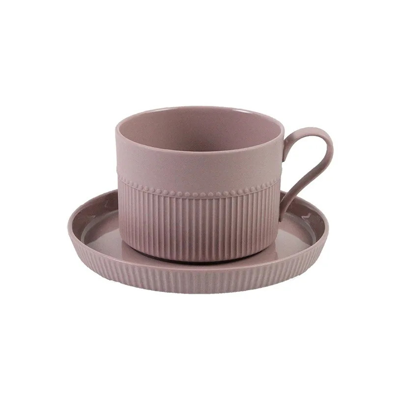 

Ceramic coffee cup saucer creative latte French home office afternoon black ear coffee cup