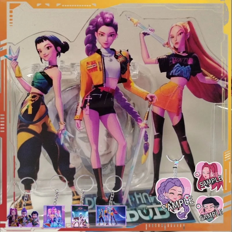 

KPop Demon Hunters Superstar Rumi Mira Zoe Acrylic KeyChain Standing Plates Backpack Decoration Pendant Ornament Accessories Toy