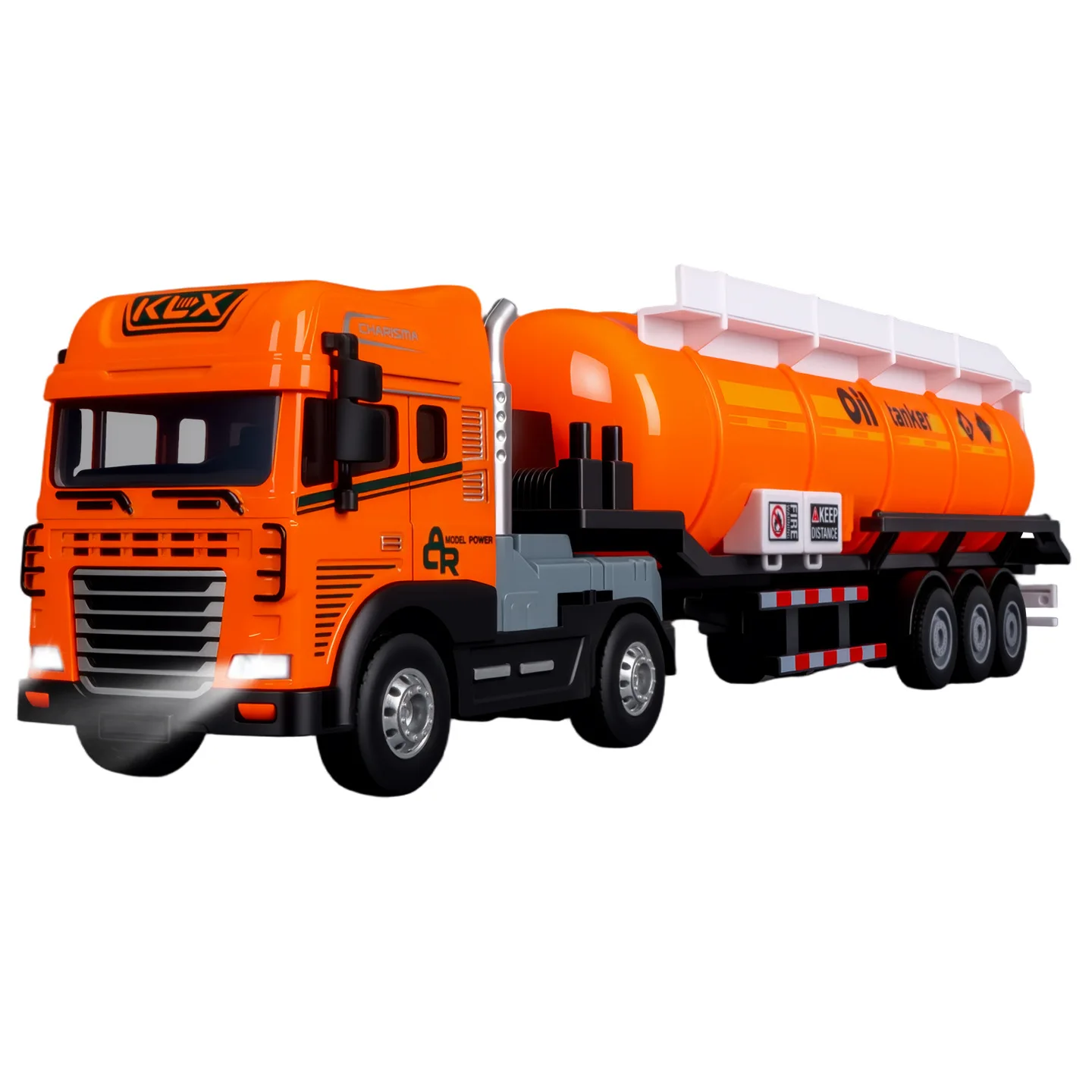 Camión cisterna de simulación para niños, juguete grande con sonido/luces/música, vehículo de transporte de aleación, coche de ingeniería creativo, juguete para niño