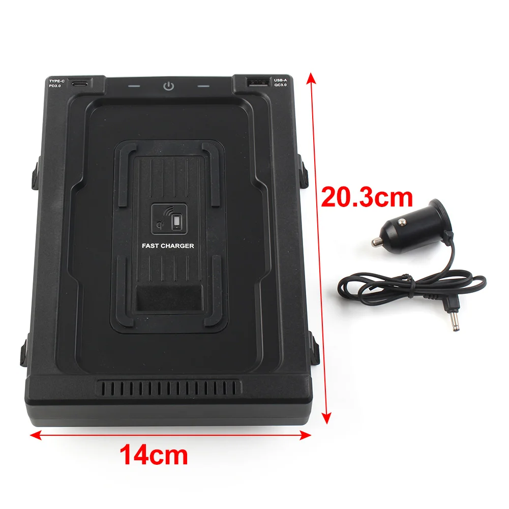 Car Car Armrest Box Mobile Phone Wireless Charge Fast Charging Board For Toyota Highlander 2020 2021 2022 2023 2024