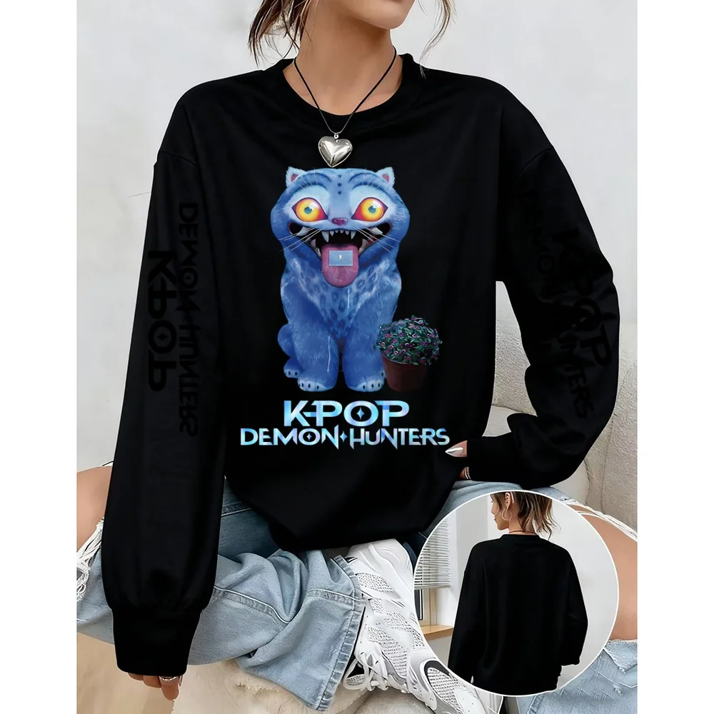 سويت شيرت Kpop Demon Hunter الكلاسيكي للرجال والنساء بقلنسوة K Pop Demon Hunters Fashion Graphic كاجوال بقلنسوة #4