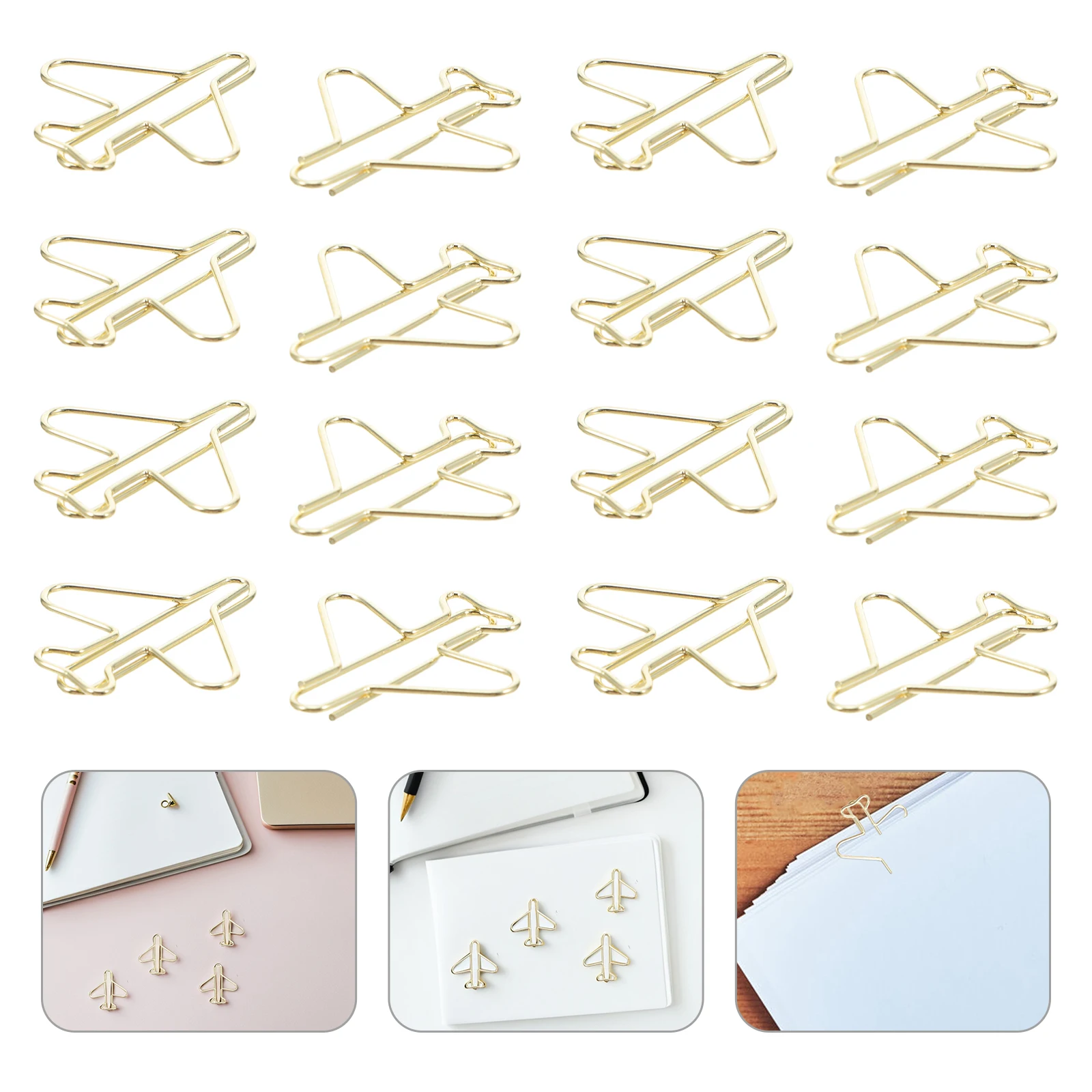 

100pcs Paper Clips Mini Airplane Planner Clips Bookmark Scrapbook Paper Clip For School Office Supplies Photocard Memo Clips