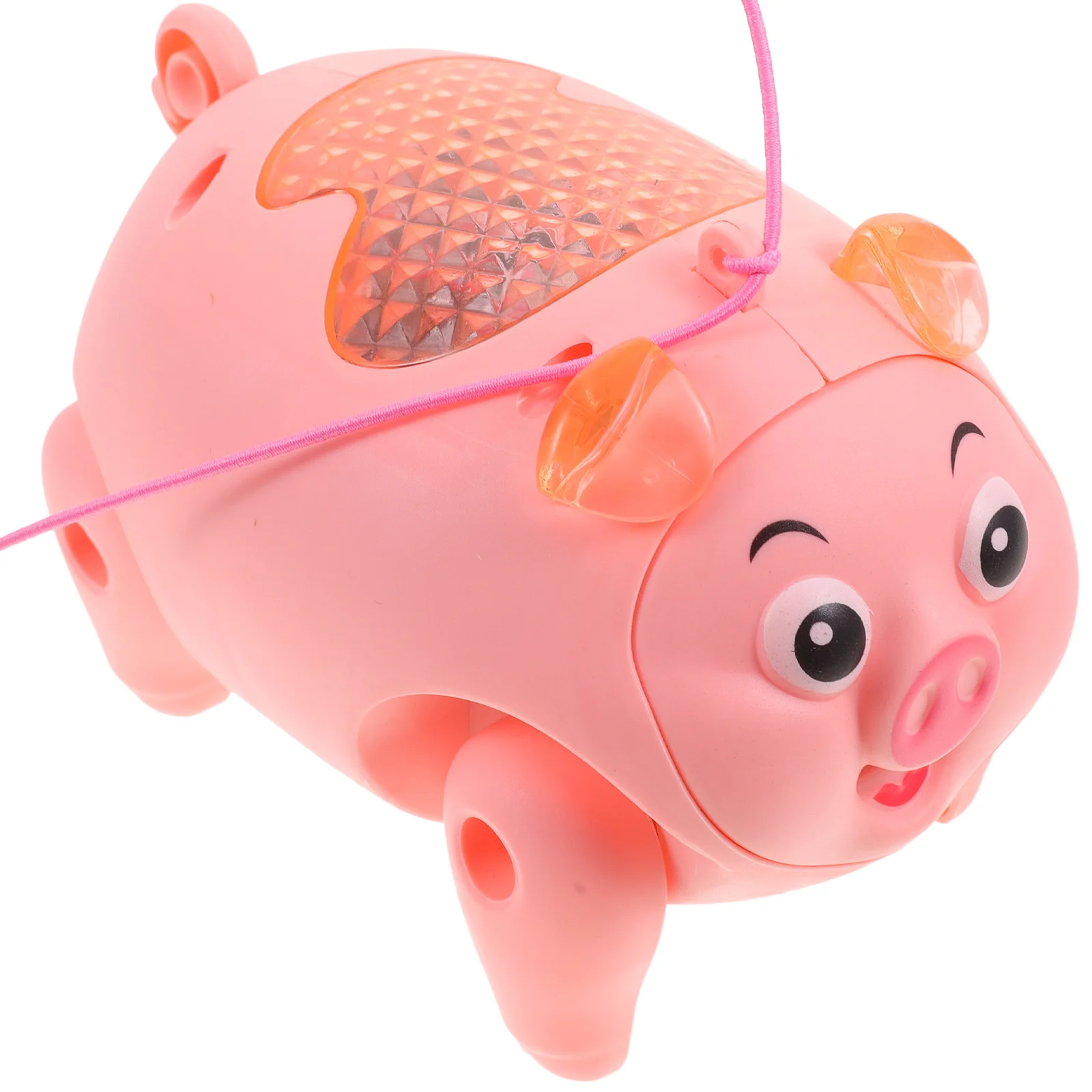 حبل خنزير كهربائي للمشي، ضوء موسيقي مقلد على شكل حيوانات للأطفال، هدية عيد ميلاد داخلية، ديكور خنزير كرتوني مضيء #3