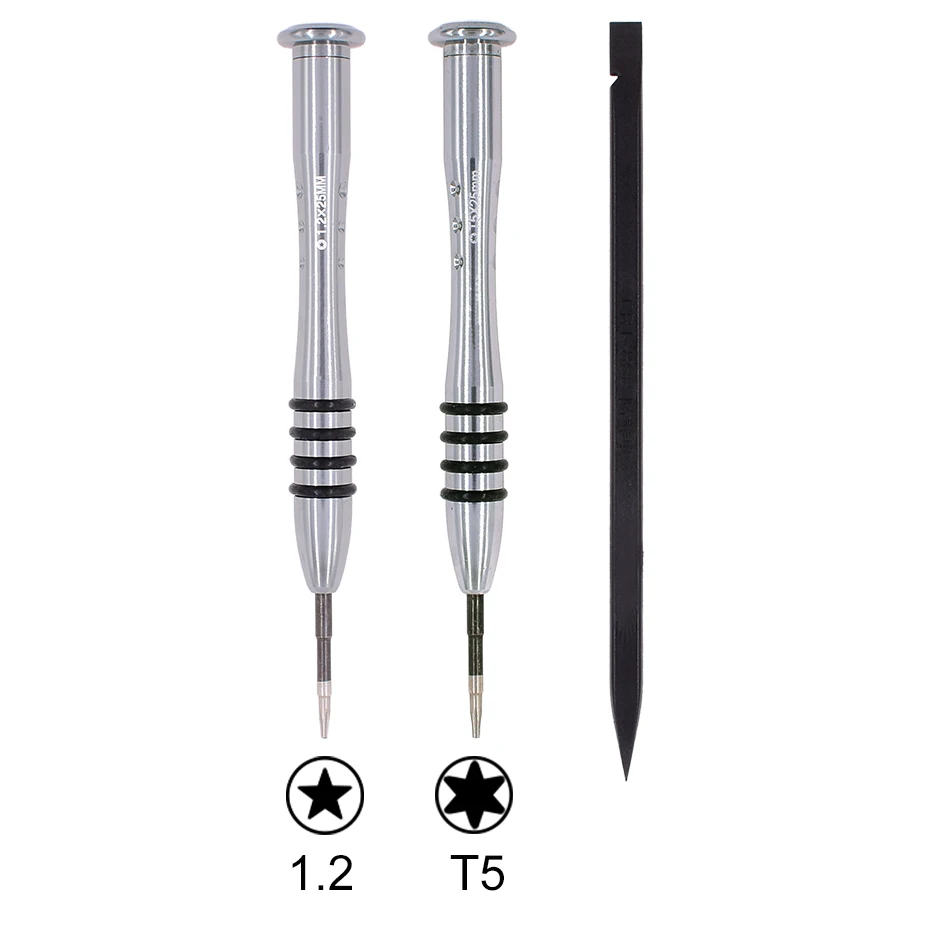 

High Quality 3- peice 1.2 Pentalobe + T5 Screwdriver + 15cm Pry Tool for MacBook Air Bottom 5 Point Screws Kit Open Key 48 Sets