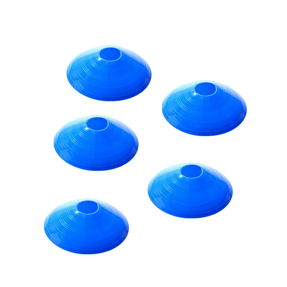 10PCS Football Training Sign Dish Plate Cone Obstacle Marker Tray Football Training Disc Equipment Ordinary Round Mouth (Blue)