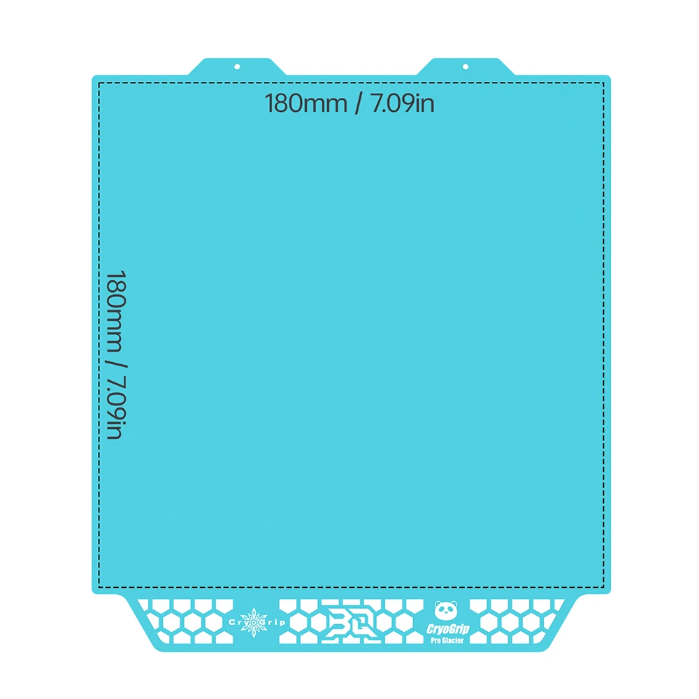 BIQU CryoGrip Pro Glacier Panda BuildPlate 180x180mm Plate Spring Steel Double-sided Textured for BambuLab A1 Mini 3D Printer
