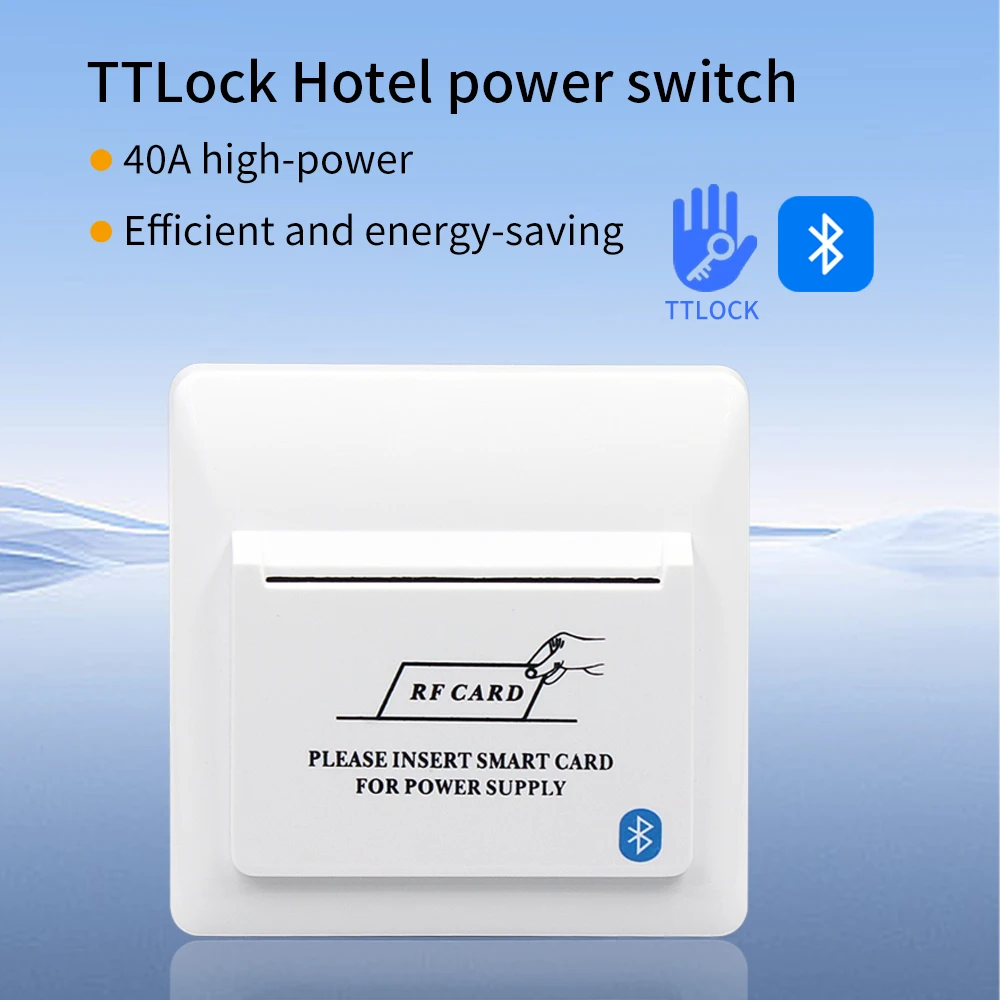 TThote B & B-Economia de energia Chave Saver Switch, AC85-265V, 2.4GHz, 13.56Mhz Card, Contactless, TTHotel Power Saver, App remoto On Off