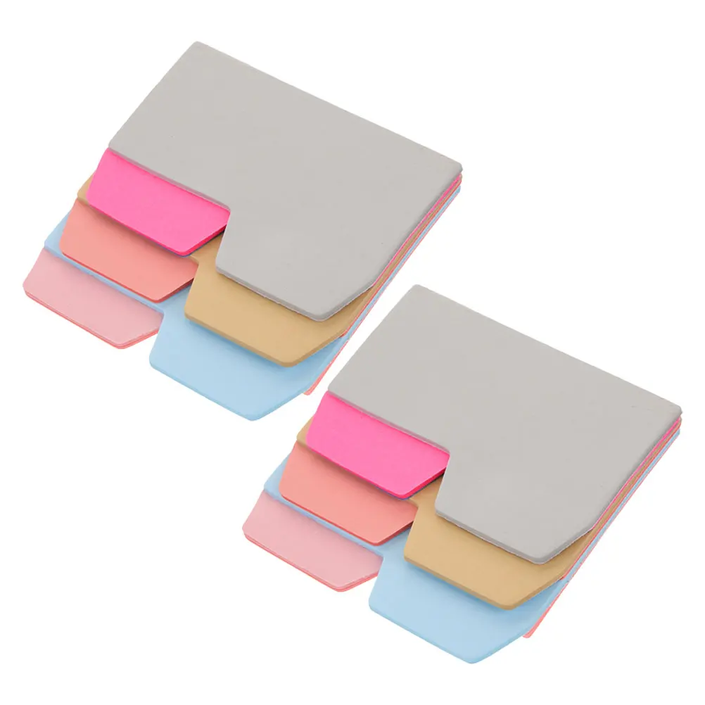 

2pcs Index 60 Sheets Color Coded Memo Stickers Bookmark Dividers Notebooks Annotation Kit Reading Tabs