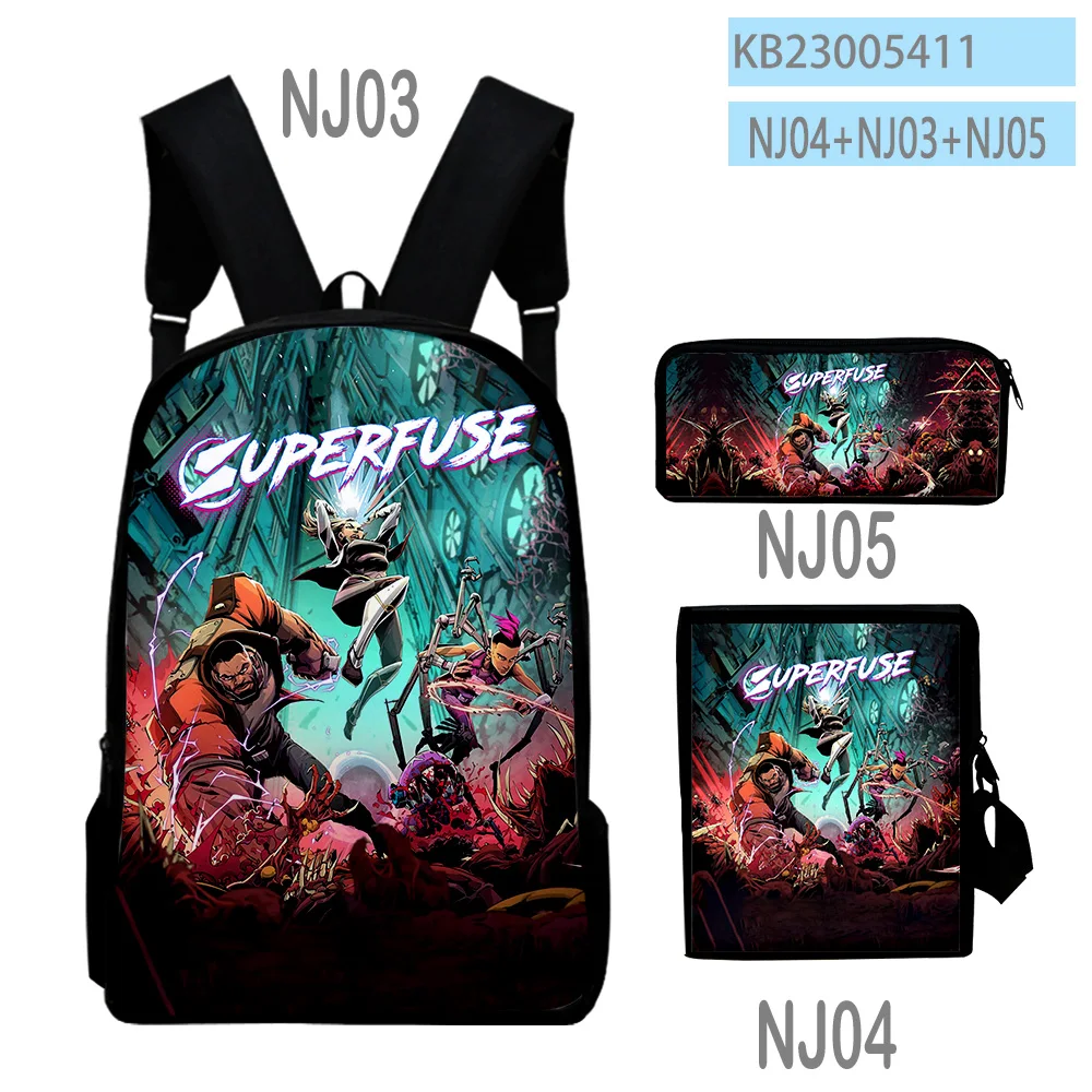 

Cartoon Youthful Superfuse ARPG Game 3D Print 3pcs/Set Student Travel bags Laptop Daypack Backpack Shoulder Bag Pencil Case