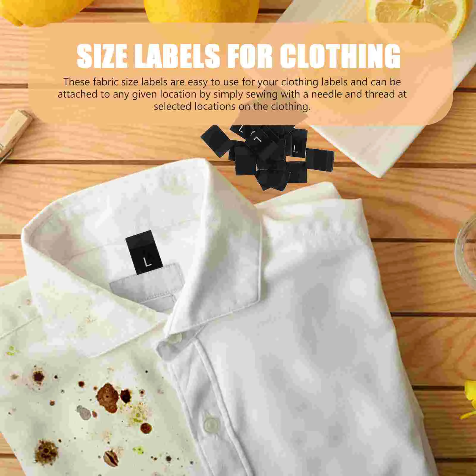 800 Pcs Label Washable Clothing Size Labels Fabric for Clothes Polyester Garment