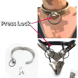 New Male Chastity Belt Neck Collar Lock Pants Cbt BDSM Bondage Penis Cage Stainless Steel Chastity Device Adult Sex Toys for Men