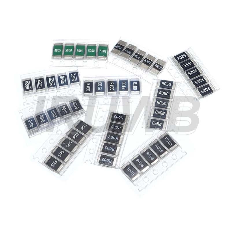 50 قطعة 2512 SMD المقاوم عينات عدة R001 R002 R005 R008 R010 R015 R020 R025 R050 R100 سبيكة المقاومة 10 أنواع X5 قطعة = 50 قطعة #3
