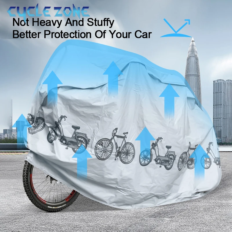 Cubierta para bicicleta, cubierta para lluvia para motocicleta, impermeable, a prueba de polvo, Anti-UV, protección exterior, cubierta para bicicleta de montaña, accesorios para todas las estaciones