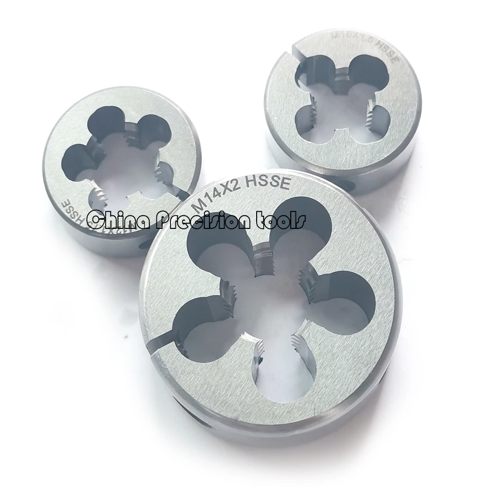 HSSE Round Split Die Adjustable thread dies M2 M2.2 M2.3 M2.5 M2.6 M3 M3.5 M4 M4.5 M5 M5.5 M6 M7 M8 M9 M10 M12 14 M16 for steel