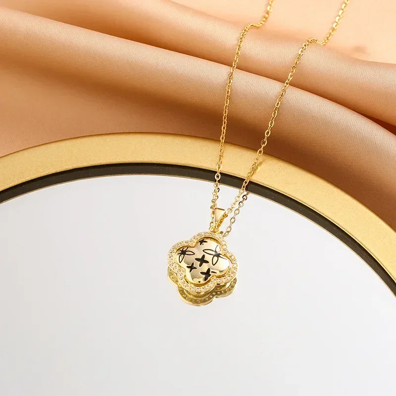 قلادة مزاجية للسيدات بتصميم فاخر وخفيف الوزن ومجوهرات بسيطة مرصعة بالجملة