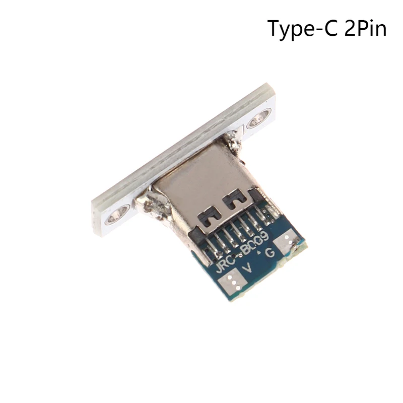 Connecteur femelle de bande étanche USB Type C, prise, ligne de joint de soudure, port de charge, 2 broches, 2P, 4P