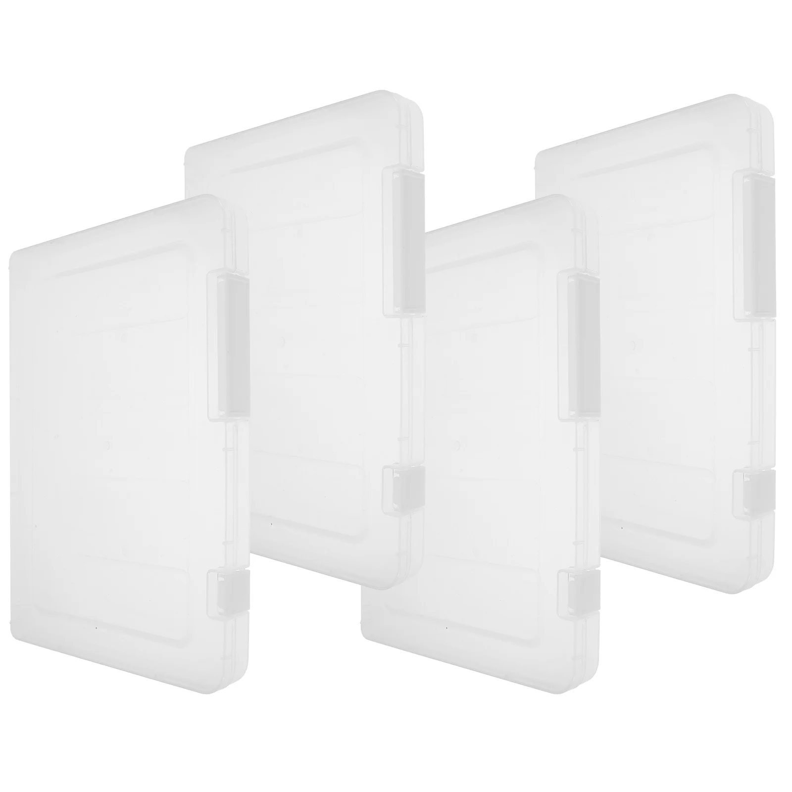 

4Pcs A5 Document Storage Box Plastic Project Case Portable File Organizer Scrapbook Paper Holder Box Files A5 Document Holder