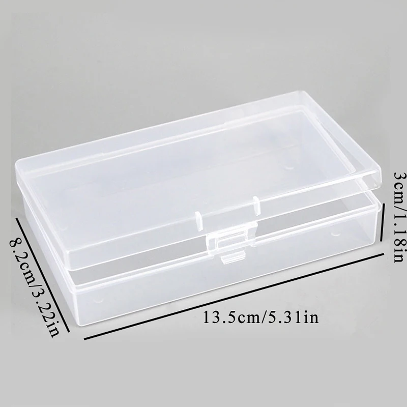 Storage Box Plastic Black Snap Organizer Stationery Storage Art Tool Case Stickers Box Transparent Desktop Storage Container