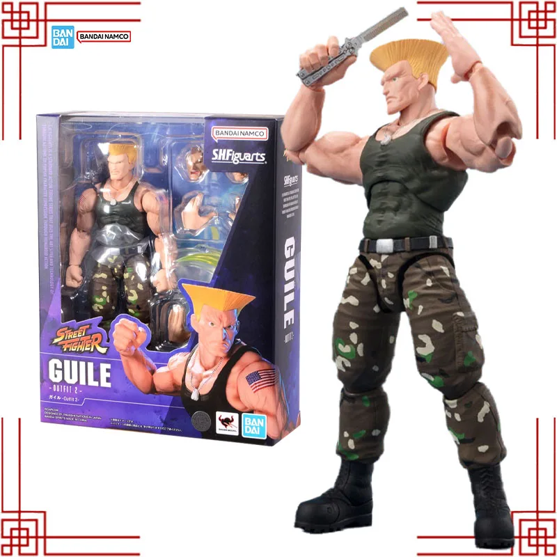 

Bandai S.H.Figuarts Street Fighter 6 Model Kit Genuine SHF Guile Anime Action Figure Collection Model Boys Toys Christmas Gifts