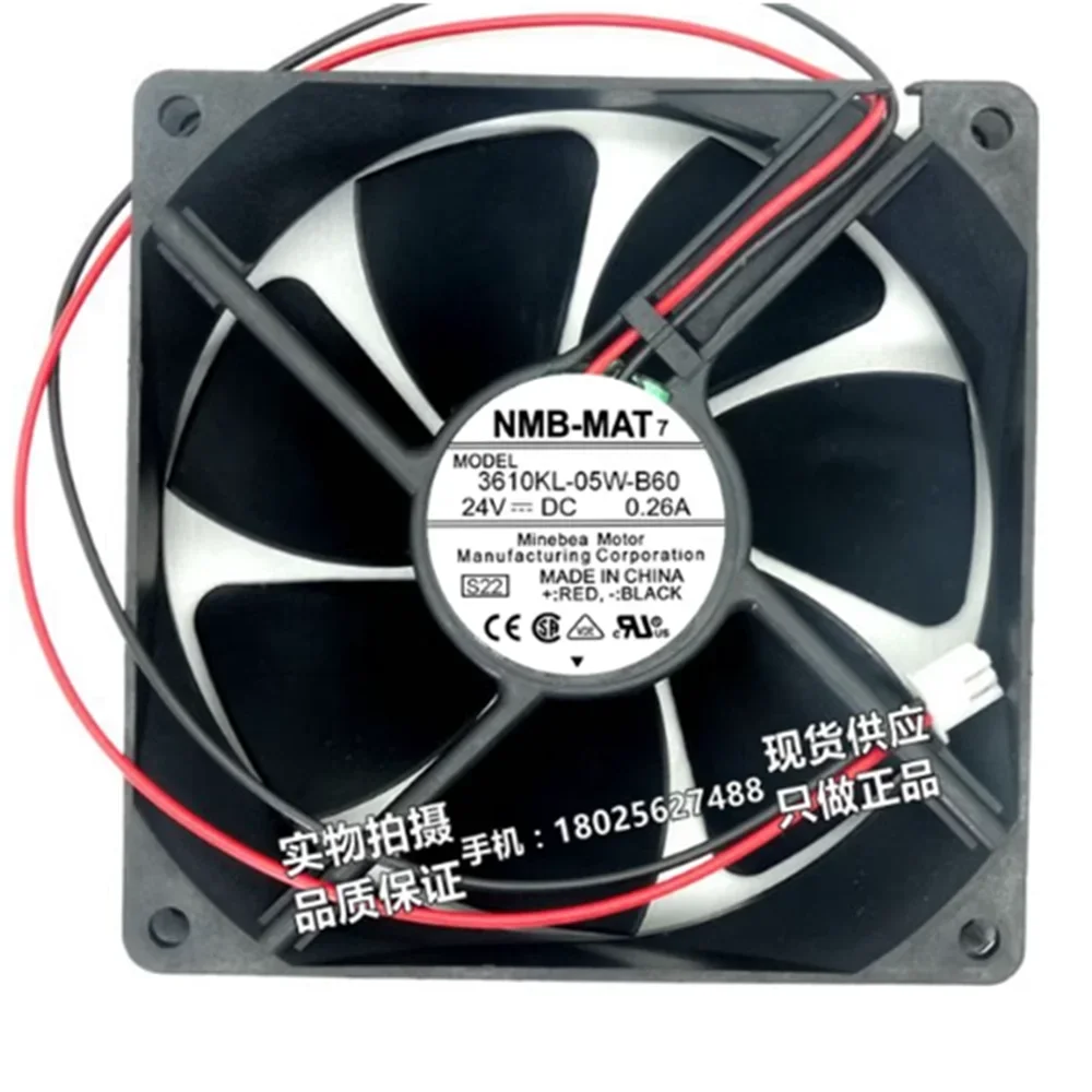 

Fan 24V For NMB 9225 3610KL-05W-B60 0.26A inverter dual ball bearing cooling fan 92*92*25mm