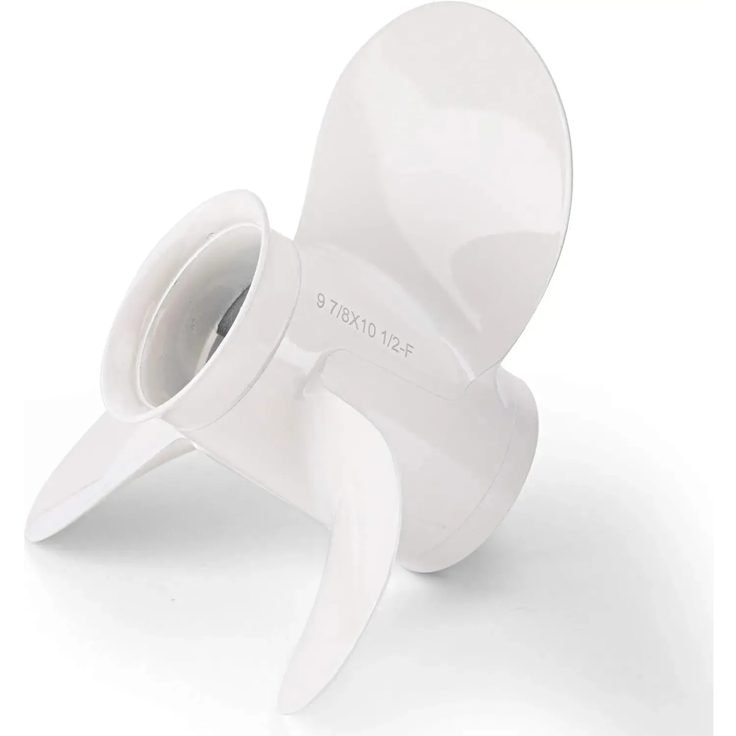 664-45945-00-EL 9 7/8x10 1/2 F OEM Grade Aluminum Propeller for Yamaha 20HP 25HP 30HP Outboard Motors 9.875x10.5,10 Spline Tooth