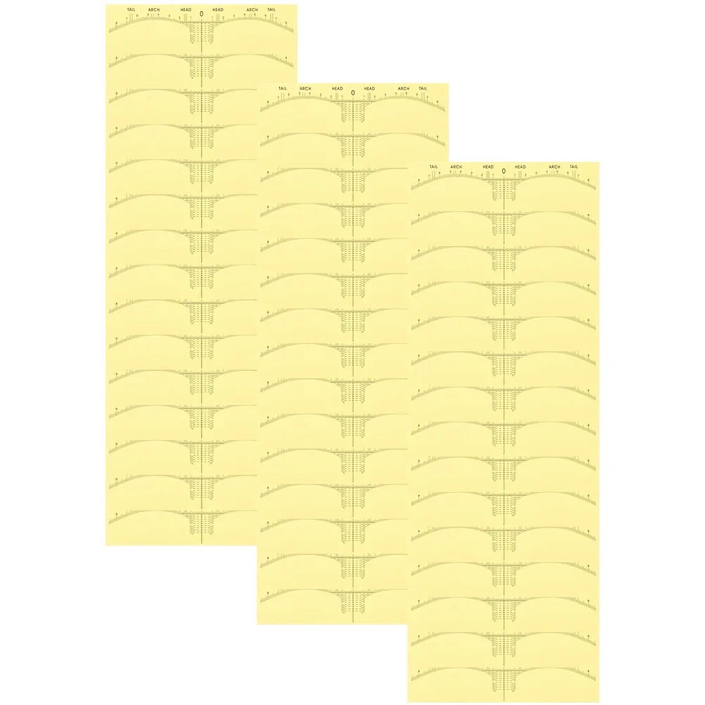 

100pcs Disposable Eyebrow Ruler Microblading Template For Makeup Measuring Shaping Tool Brow Framing Stencils Kit Positioning