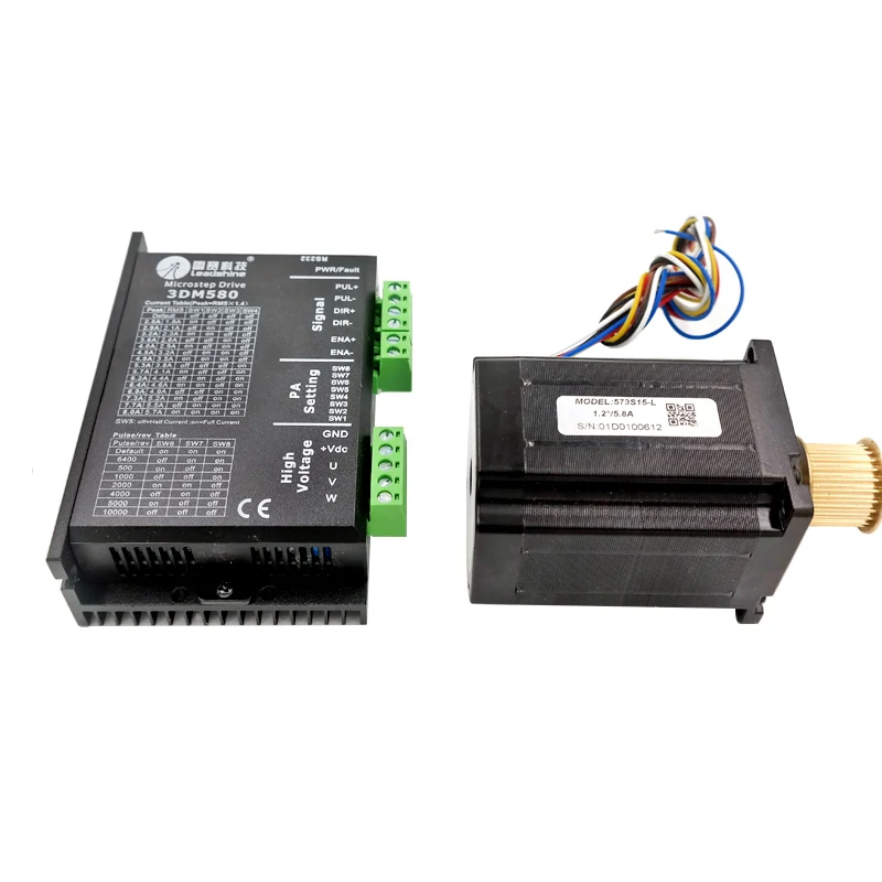 

Leadshine 5.8A 573S15 Stepper Motor and 3MD580 Stepper Driver 3 Phase Laser Engraver for Co2 Laser Cutting & Engraving Machine