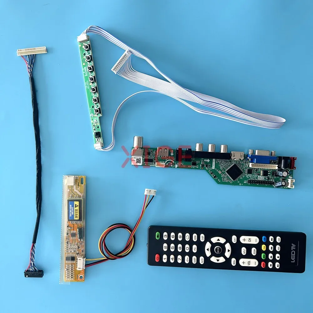 

LCD Driver Controller Card Fit HSD150PX16 HSD150PX17 1024*768 30 Pin LVDS 1CCFL Screen TV Analog VGA+HDMI+AV+USB+IR Test Kit DIY