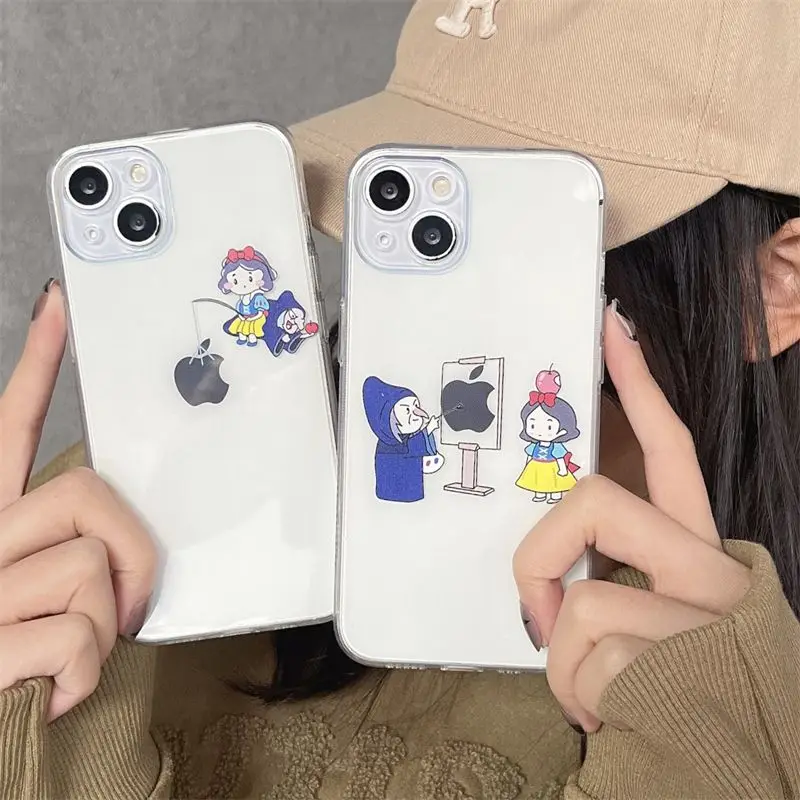 Disney Snow White And Witch Phone Case For iPhone 15 14 13 12 11Pro Max X XS Max XR 78Plus MINI Y2K Girl Cute Anti Fall Back Cov