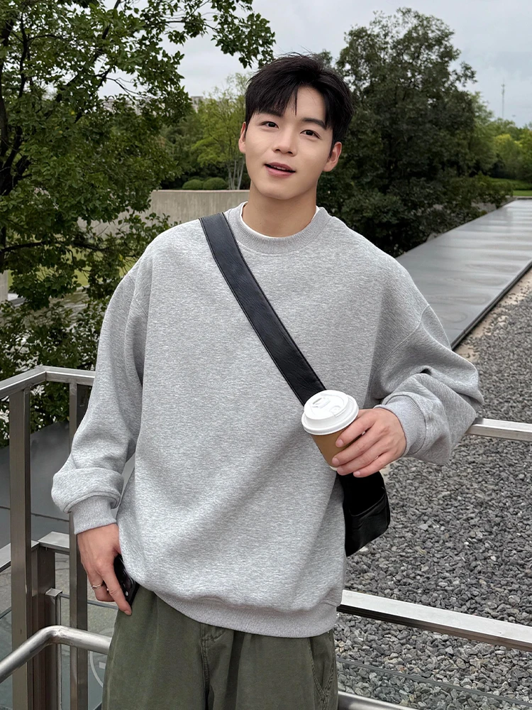 

Light ey American Sle Men's Sweatirt Long Sve T-irt mat Autumn Base Layer Cotton Casual Comfortable Fit