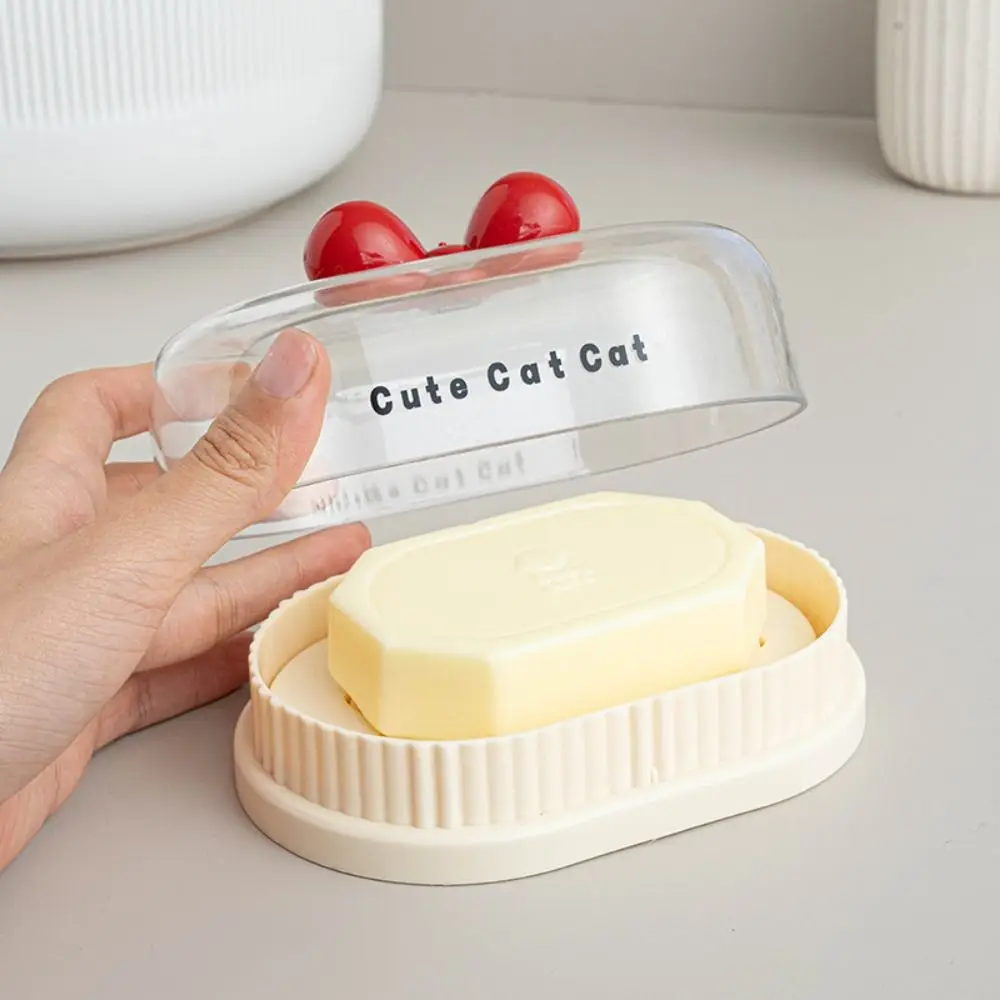 

2PCS No Need To Drill Holes Covered Soap Dish Drying System Space-saving Closed Soap Holder PP Drain Lidded Soap Box