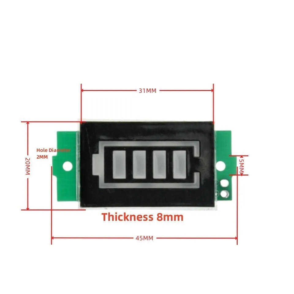1S-8S 1S/2S/3S/4S 1-8S Single 3.7V Lithium Battery Capacity Indicator Module 4.2V Display Electric Vehicle  Power Tester Li-ion