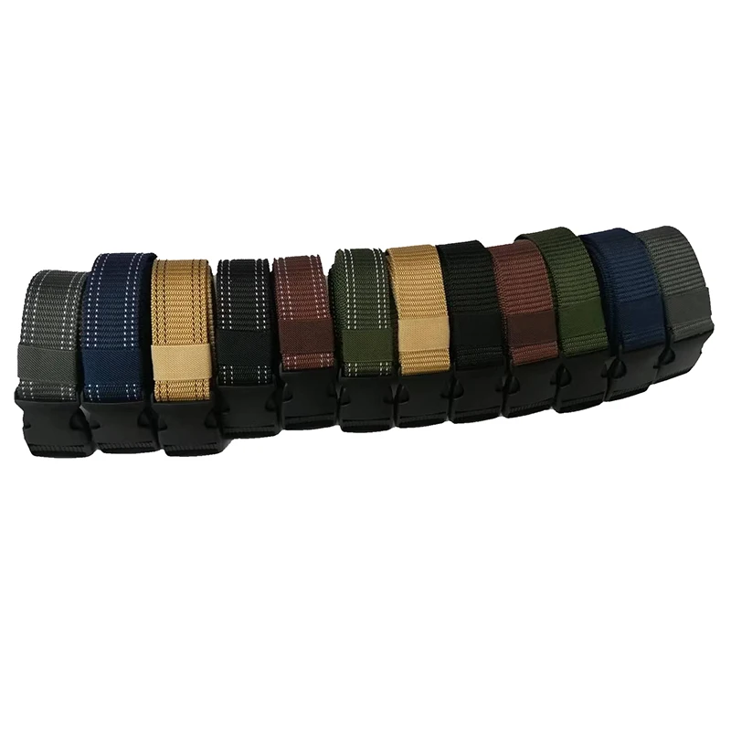 

New Men's Woven Casual Automatic Buckle Belt Men's Outdoor Sports Belt Women's Simple Fashion Belt Twelve Color Selection