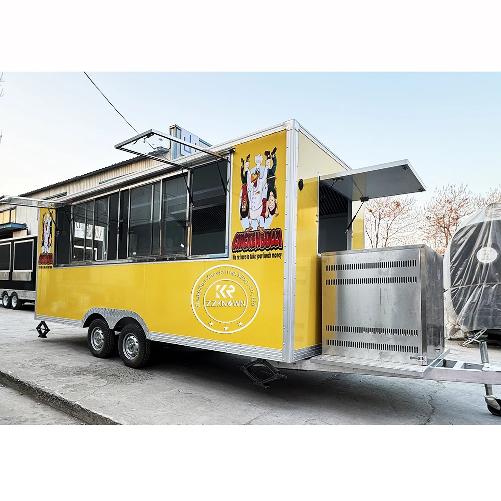 Mobile Food Truck Ice Cream Hot Dog Cart Customized Size Food Bus Kitchen Restaurant Outdoor Pizza Food Trailer for Sale