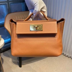 Luxury Women's Small Handbag 2022 New French Fashion High Quality Cowhide Purse Bag Classic Black Genuine Leather Shoulder Bag