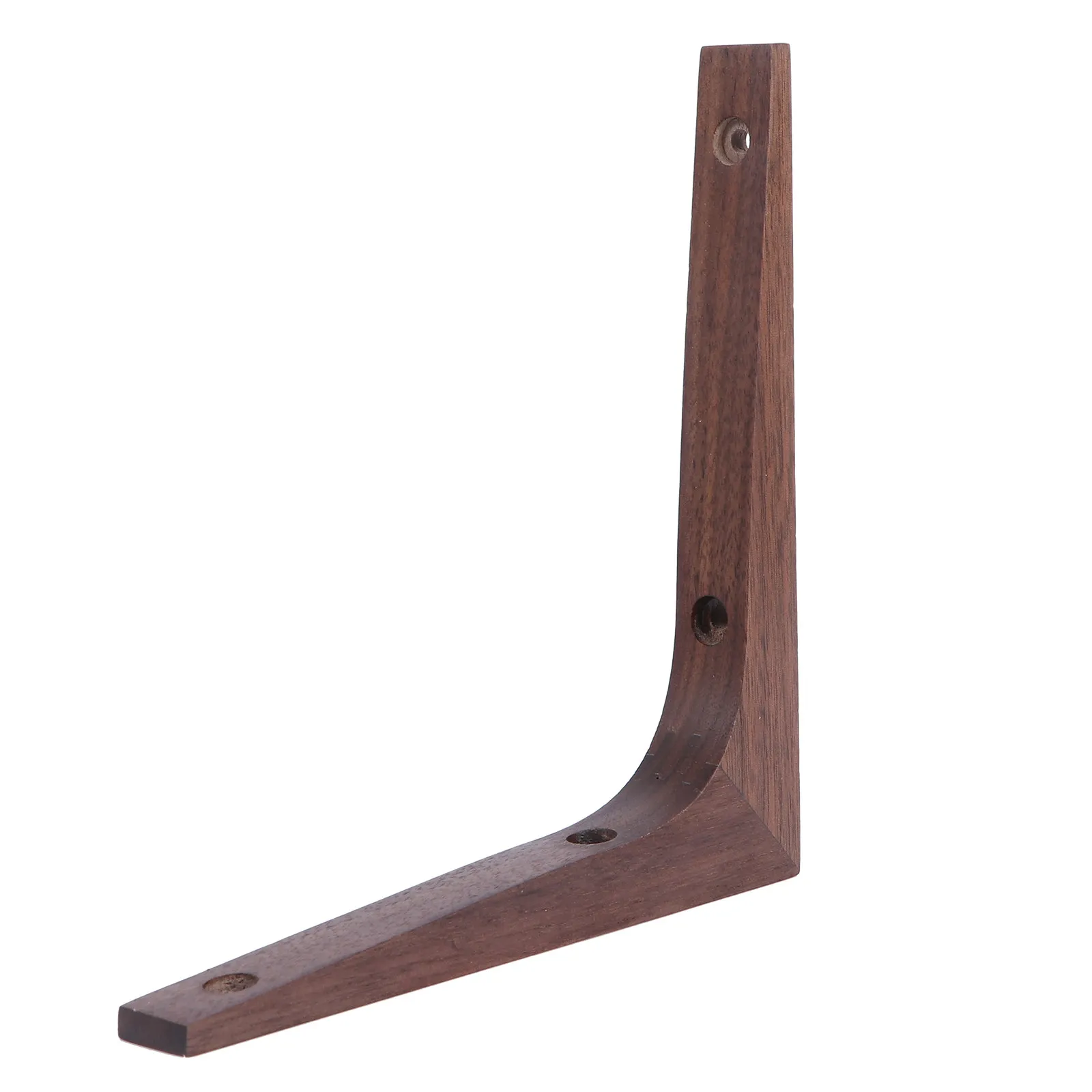 

1Pcs Black Walnut Floating Shelf Brackets Solid Wood Wall Mounted Shelf Support Heavy Duty Corner Brace for Bookshelf Flower